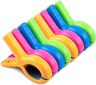 Large Beach Towel Clips for Beach Chairs, 8 Pcs Towel Holder for Beach Chair Pool Chair on Cruise, Jumbo Size Heavy Duty Clothes Pins, Beac...