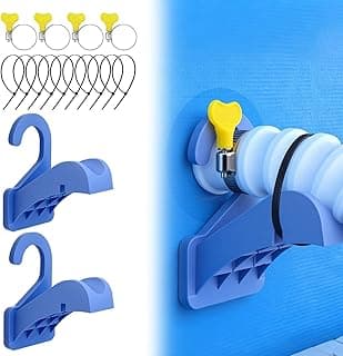 2 PCS Swimming Pool Pipe Holders, Above Ground Pool Accessories with Hose Support - Pool Hose Holder Prevents Pipe Sagging, Universal Pool...