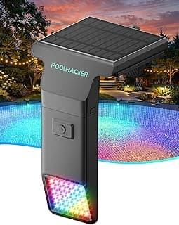 Solar Pool Lights for Inground & Above Ground Pool, 10-Color 4-Mode LED Pool Lights, Underwater Swimming Pool Lights with Timer, Submersibl...