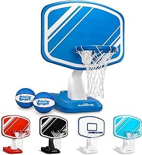 GoSports Splash Hoop PRO - Choose Your Color - Swimming Pool Basketball Game, Includes Poolside Water Basketball Hoop, 2 Balls and Pump
