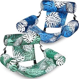 SLOOSH Inflatable Pool Floats Adult,2 Packs Floating Lounge Chairs,Blow up Pool Noodles for Adult Heavy Duty,Floating Chair for Party Summe...